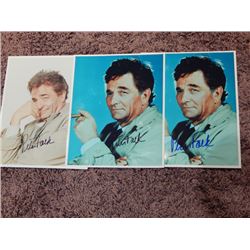 Lot of 3 Peter Falk Signed 8x10 Photos