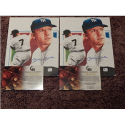 Lot of 2 Mickey Mantle Signed 8x10 Photos Global