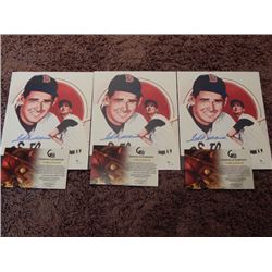 Lot of 3 Ted Williams Signed 8x10 Photos Global