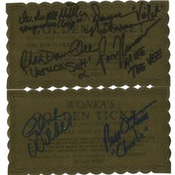 Lot of 2 Signed Replica Golden Tickets
