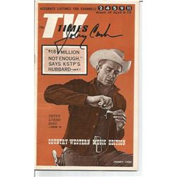 Johnny Cash Signed TV Guide