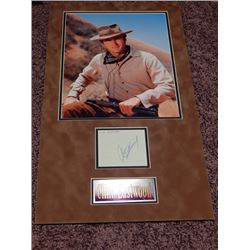 Clint Eastwood Signed Page Matted with 11x14 Photo