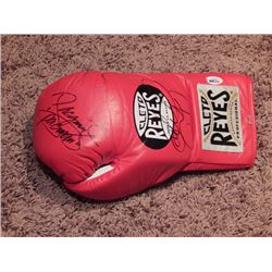 Manny Pacquiao Floyd Mayweather Signed Boxing Glove PSA