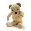 Image 1 : A 1930s Merrythought golden plush teddy bear, with fully jointed body, glass eyes, stitched snout...