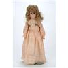 Image 1 : An Armand Marseille bisque head and shoulder plate "Rosebud" doll, with blue sleeping eyes, open...