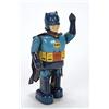 Image 1 : A battery-operated Japanese tinplate Batman robot, probably by Nomura, with two tone blue tinplat...