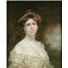 Image 1 : Leon Spink,, Portrait of a lady, bust length, wearing a low cut dress, a landscape beyond,, p...