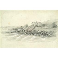 Elizabeth Spiers (exh.1883-95),, Claremont, at low water, Weston-Super-Mare,, pencil heighten...