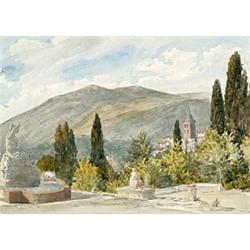 Richard Phene Spiers (1838-1916),, Villa d'Este, Tivoli, Near Rome; two views,, each pencil a...