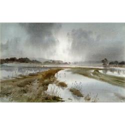 Thomas Alfred Liverton (1907-?),, March Floods, No. 2,, watercolour,, signed lower centre l...
