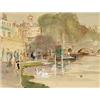 Image 1 : Roland Batchelor (1889-1990),, Swans at Richmond,, watercolour,, signed with initials lower...