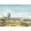 Image 1 : Hugh B** Scott (20th century),, At Pasture on the Marshes,, oil on panel,, signed lower lef...