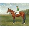 Image 1 : Robert Anscombe (20th century),, French Design v Gardner; bay with a jockey up,, oil on canva...