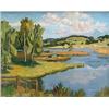 Image 1 : Edith Grant (20th century),, River landscape,, oil on canvas,, 49.5 x 61 cm, (see illustr...