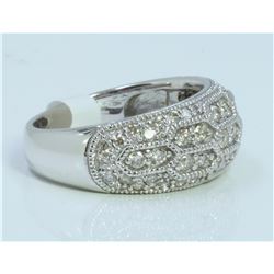14K WHITE GOLD RING 6.75 GRAM DIAMOND 0.81CT