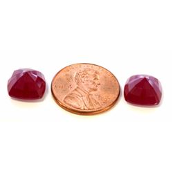 13 ct & up Ruby Cushion Cut ctw 2Pcs