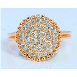 14K ROSE GOLD RING 3.80GRAM  DIAMOND 0.70CT