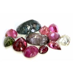 50 ct & up Tourmaline Mixed Lot ctw 12Pcs
