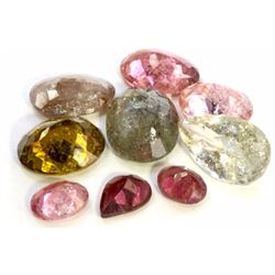 51 ct & up Tourmaline Mixed Lot ctw 9Pcs