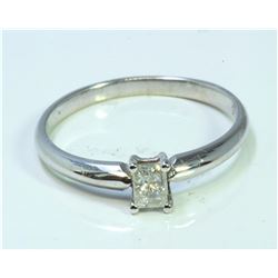 Diamond 0.16 ct Ring 14Kt White Gold 1.23 gr
