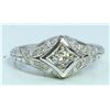 Image 1 : 14K WHITE GOLD RING 4.46 GRAM DIAMOND 0.29CT CENTER DIAMOND 0.12CT