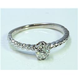 Diamond 0.18 ct Ring 14Kt White Gold 1.39 gr