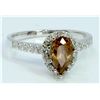 Image 2 : DIAMOND 1.40CT / WHITE DIAMOND 0.28CT / 14K WHITE GOLD RING 2.82GRAM