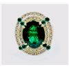 Image 4 : EMERALD SMALL 0.33CT / EMERALD 6.58CT, 18K Y/G RING 13.75GRAM / DIAMOND 1.33CT
