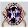 Image 1 : Padparadscha Sapphire  6.66 ctw Diamond Ring 14KRose Gold