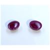 Image 2 : 10 ct & up Cabuchon Ruby Oval Shaped ctw 10.93 2Pcs