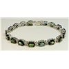 Image 1 : COLOR CHANGE SAPPHIRE 28.63CT / DIAMOND 0.28CT / 14K W/G BRACELET 60.34GRAM