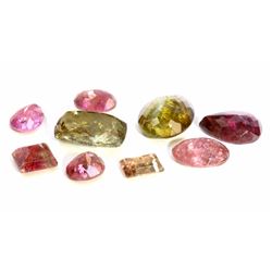 50 ct & up Tourmaline Mixed Lot ctw 9Pcs