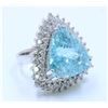 Image 2 : PARAIBA TOURMALINE 14.97CT, 18K W/G RING 11.86GRAM / DIAMOND 1.67CT
