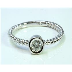 Diamond 0.13 ct Ring 14Kt White Gold 1.73 gr