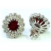 Image 3 : Natural Burma Ruby 3.41 ct & Diamond 0.84 ct Earring 18Kt White  Gold 7.71 gr