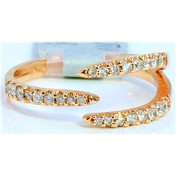 14K ROSE GOLD RING 2.76GRAM  DIAMOND 0.34CT