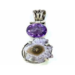 Sterling Silver .925 Amethyst Pendant 11.54gr