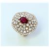 Image 1 : GIA RUBY 2.15CT,   18K R/G RING 14.57GRAM / DIAMOND 2.76CT
