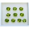 Image 1 : 10 ct & up Peridot Cushion Cut ctw 10Pcs