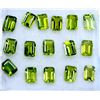 Image 1 : 24 ct & up Peridot/Macting Emerald Cut ctw 16Pcs