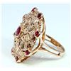 Image 3 : Ruby 1.19 ct & Diamond 0.48 ct Ring 10.19gr 14K Rose Gold