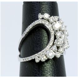 14K WHITE GOLD RING 5.10GRAM  DIAMOND 1.50CT