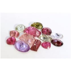 37 ct & up Tourmaline Mixed Lot ctw 13Pcs