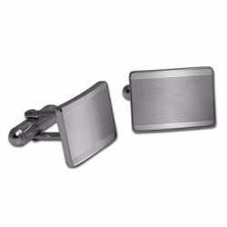 Sterling Silver Textured Cuff Links (Rectangle)