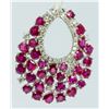 Image 2 : 14K WHITE GOLD PENDANT 4.50GRAM  DIAMOND 0.64CT RUBY 6.72CT