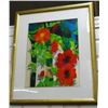 Image 1 : Water Color on Silk by Elizabeth E. Mitchell - 39 1/4" by 33 1/4" - Frame Size