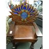 Image 1 : Art Glass Sunburst Claw Foot Armchair