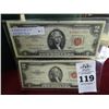 Image 1 : 2 Pack Red Seal $2 Bills