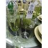 Image 1 : Set of 10 Green To Clear Champagne Flutes