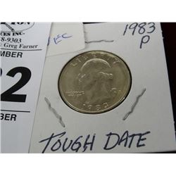 1983-P Tough Date Quarter